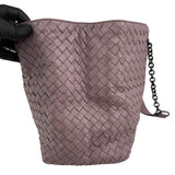 bottega veneta lilac intrecciato leather double chain tote right