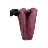 Burberry Burgundy Pebbled Leather Elmstone Shoulder Bag