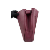 Burberry Burgundy Pebbled Leather Elmstone Shoulder Bag