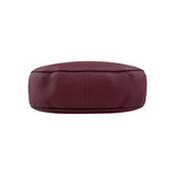 Burberry Burgundy Pebbled Leather Elmstone Shoulder Bag
