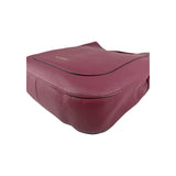 Burberry Burgundy Pebbled Leather Elmstone Shoulder Bag
