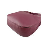 Burberry Burgundy Pebbled Leather Elmstone Shoulder Bag
