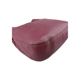 Burberry Burgundy Pebbled Leather Elmstone Shoulder Bag