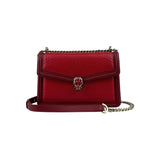 Bvlgari Leather Serpenti Diamond Red Shoulder Bag