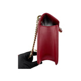 Bvlgari Leather Serpenti Diamond Red Shoulder Bag
