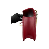 Bvlgari Leather Serpenti Diamond Red Shoulder Bag