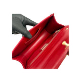 Bvlgari Leather Serpenti Diamond Red Shoulder Bag