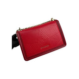 Bvlgari Leather Serpenti Diamond Red Shoulder Bag