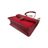 Bvlgari Leather Serpenti Diamond Red Shoulder Bag