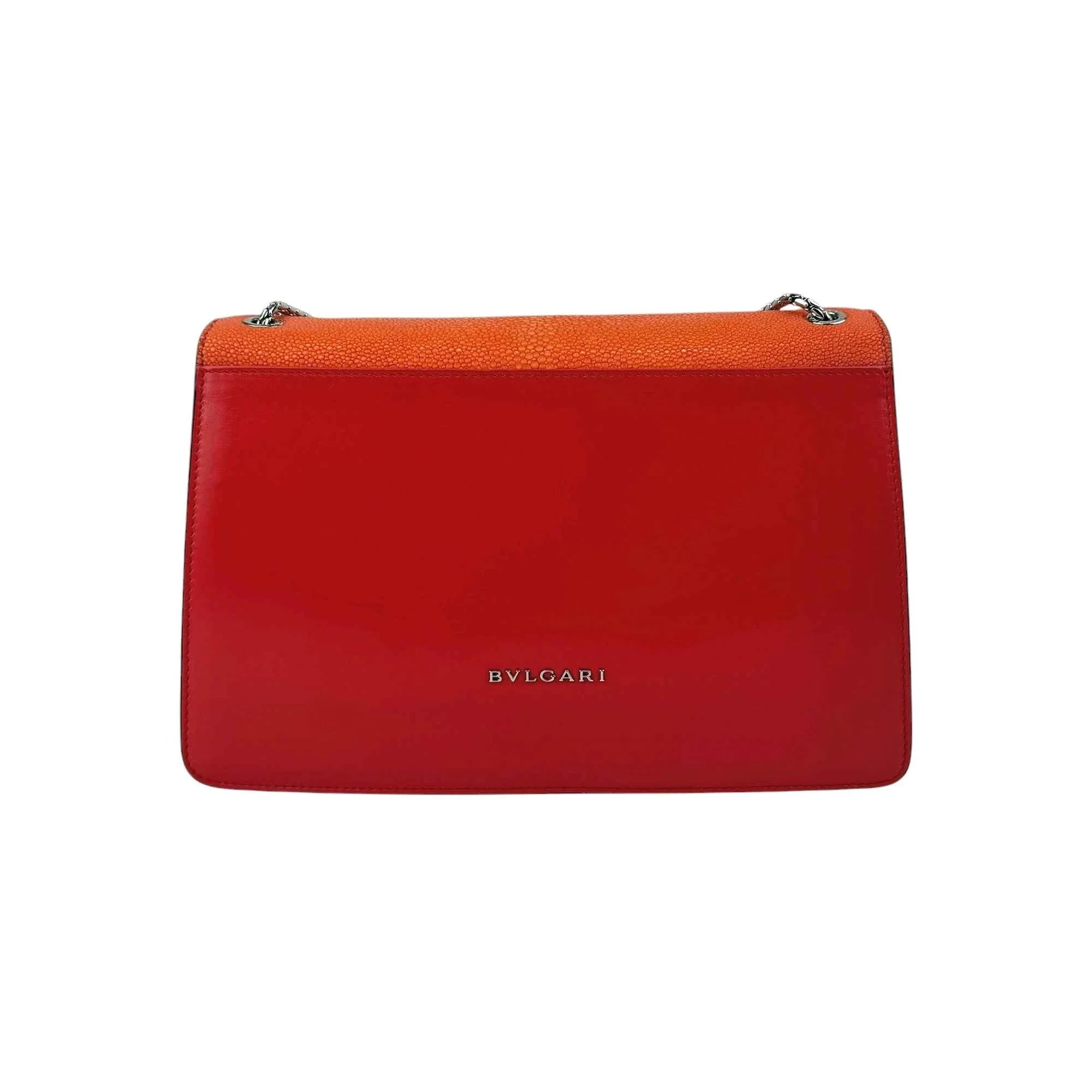Bvlgari Serpenti Forever Shoulder Bag Leather and Stingray Medium