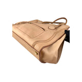 Celine Dark Beige Leather Medium Phantom Luggage Tote Bag
