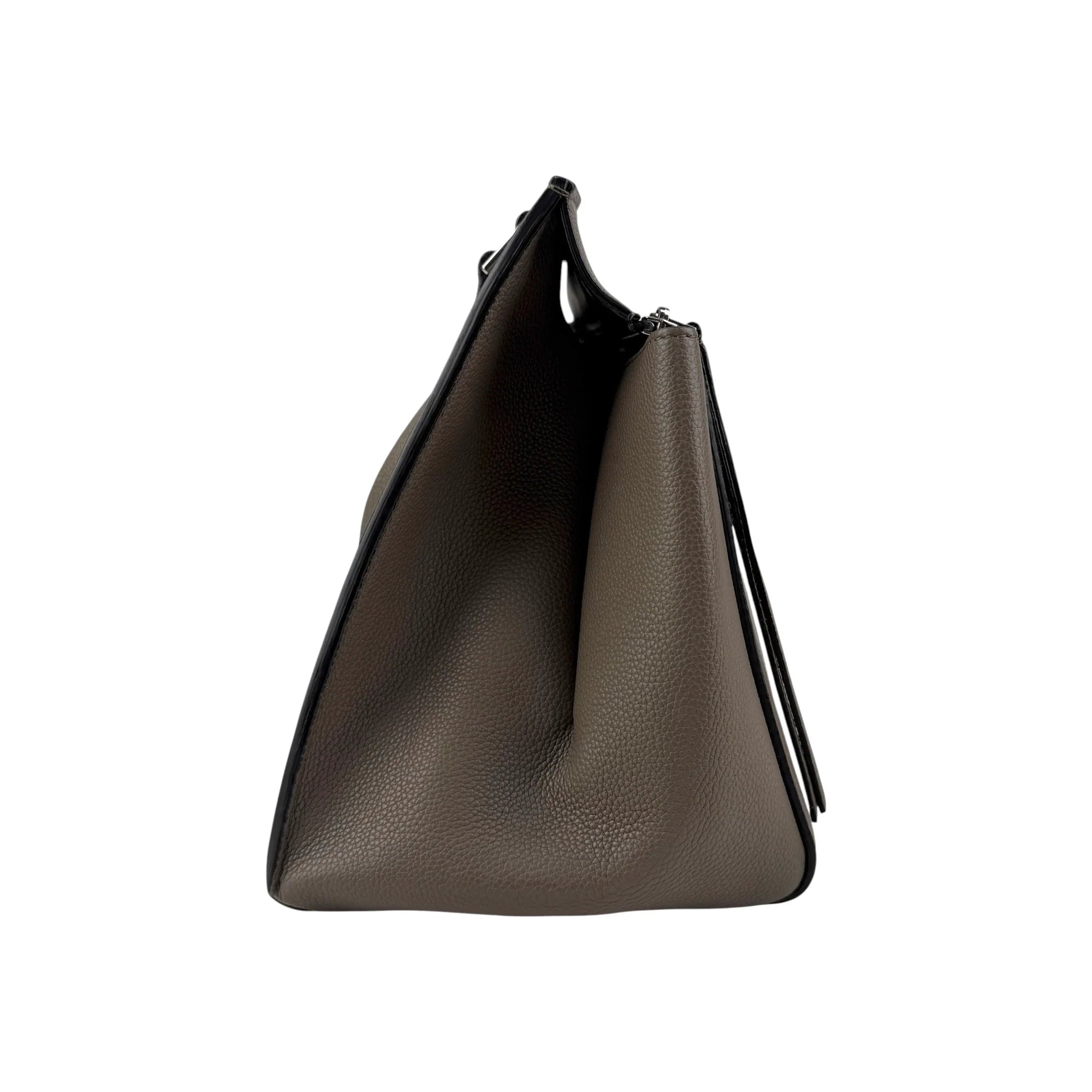 Celine Dark Grey Smooth Calfskin Leather Edge Shoulder Bag