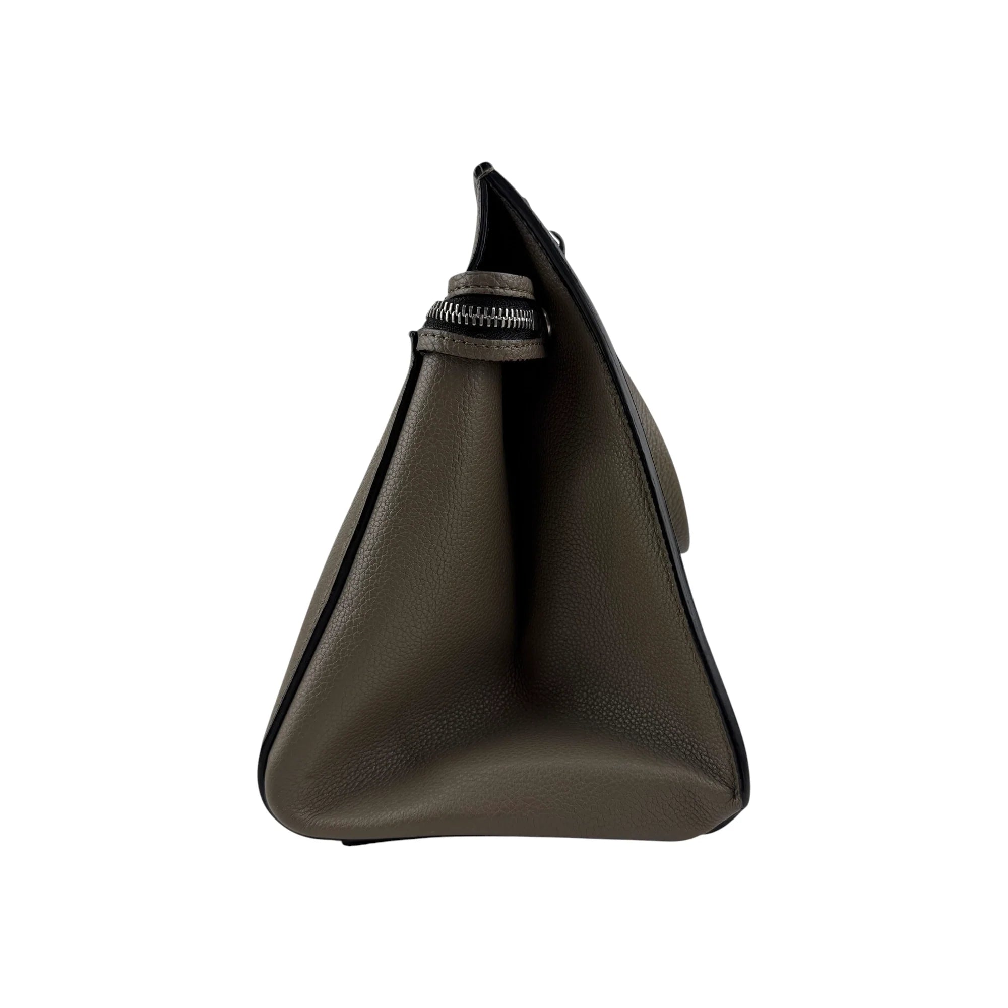 Celine Dark Grey Smooth Calfskin Leather Edge Shoulder Bag