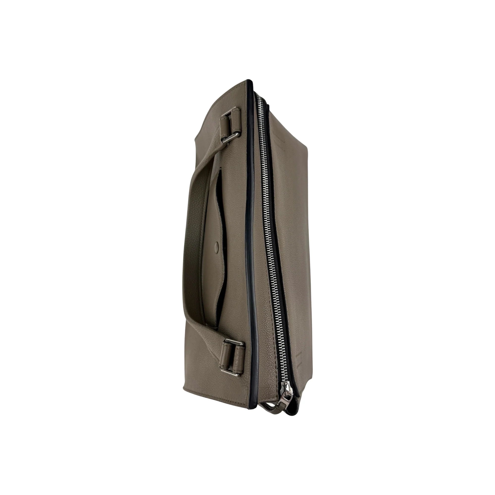 Celine Dark Grey Smooth Calfskin Leather Edge Shoulder Bag