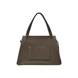 Celine Dark Grey Smooth Calfskin Leather Edge Shoulder Bag