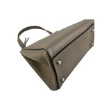 Celine Dark Grey Smooth Calfskin Leather Edge Shoulder Bag
