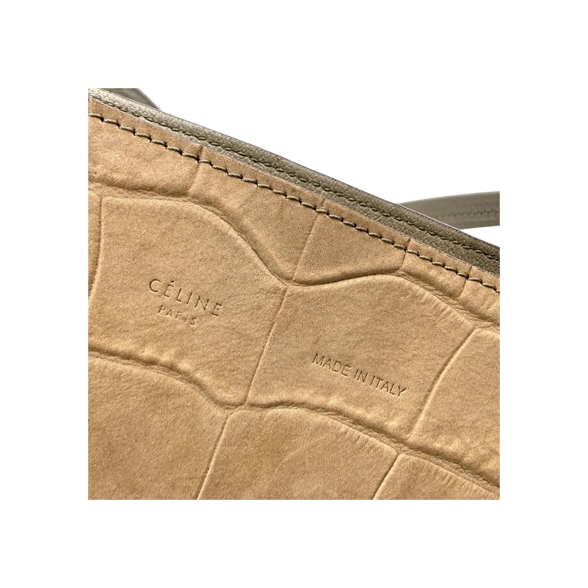 Celine Embossed Small Cabas Phantom Tote
