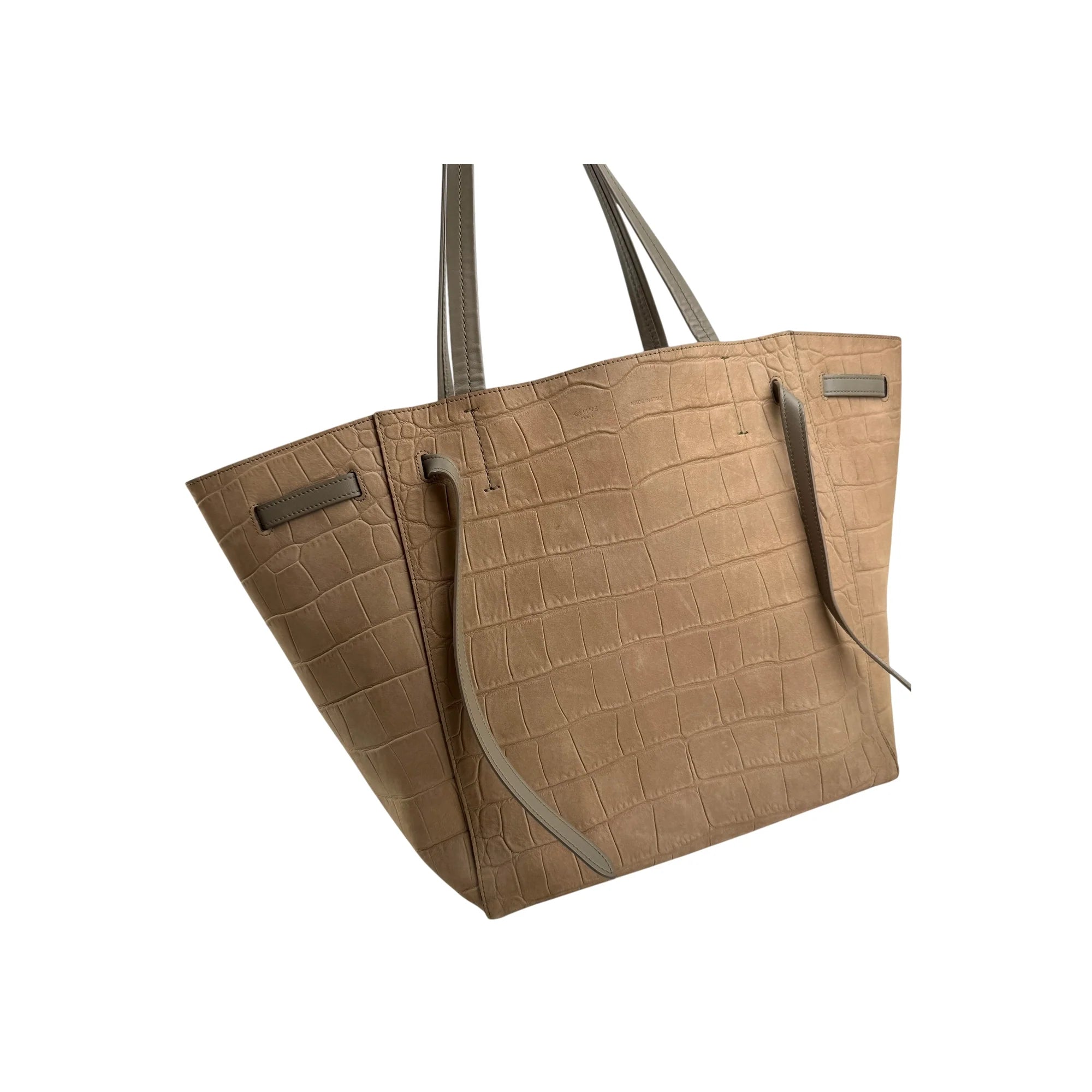 Celine Embossed Small Cabas Phantom Tote