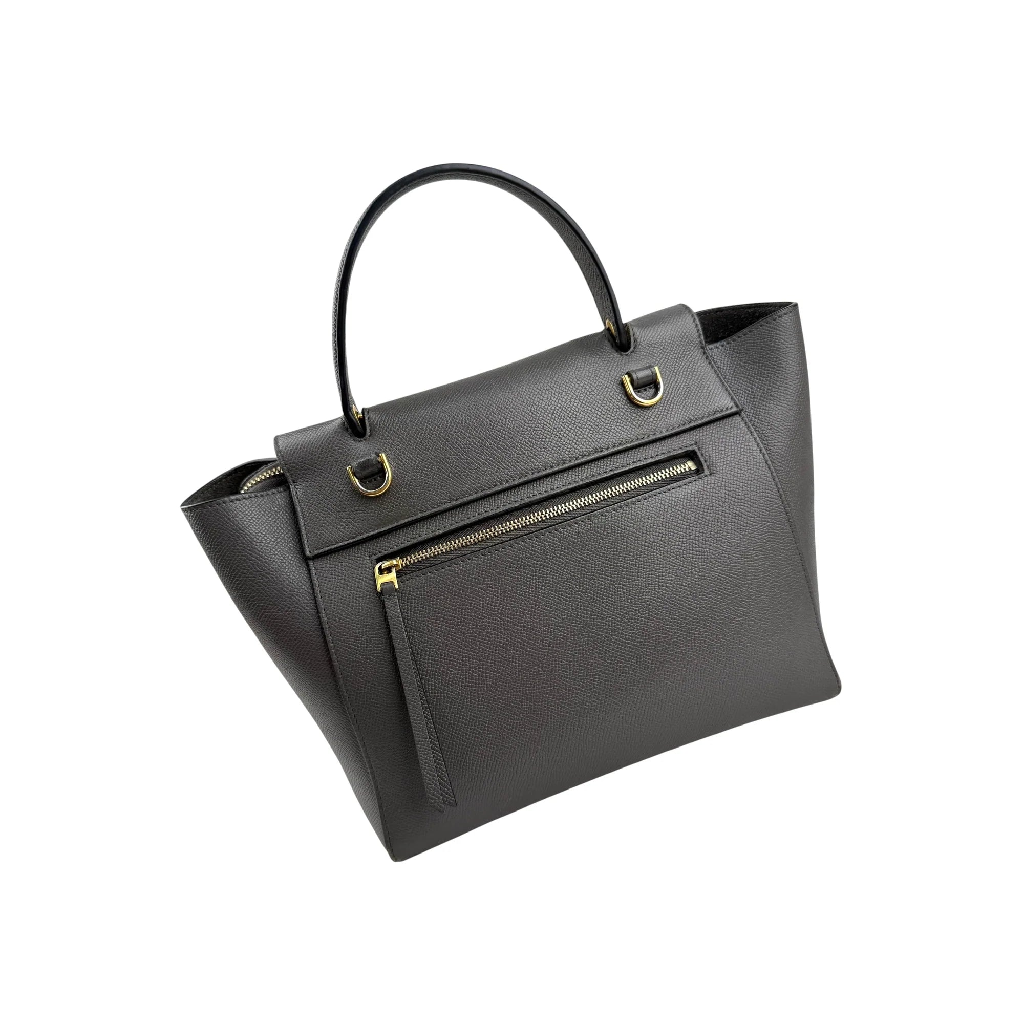 Celine Grey  Grained Calfskin Leather Micro Belt Bag
