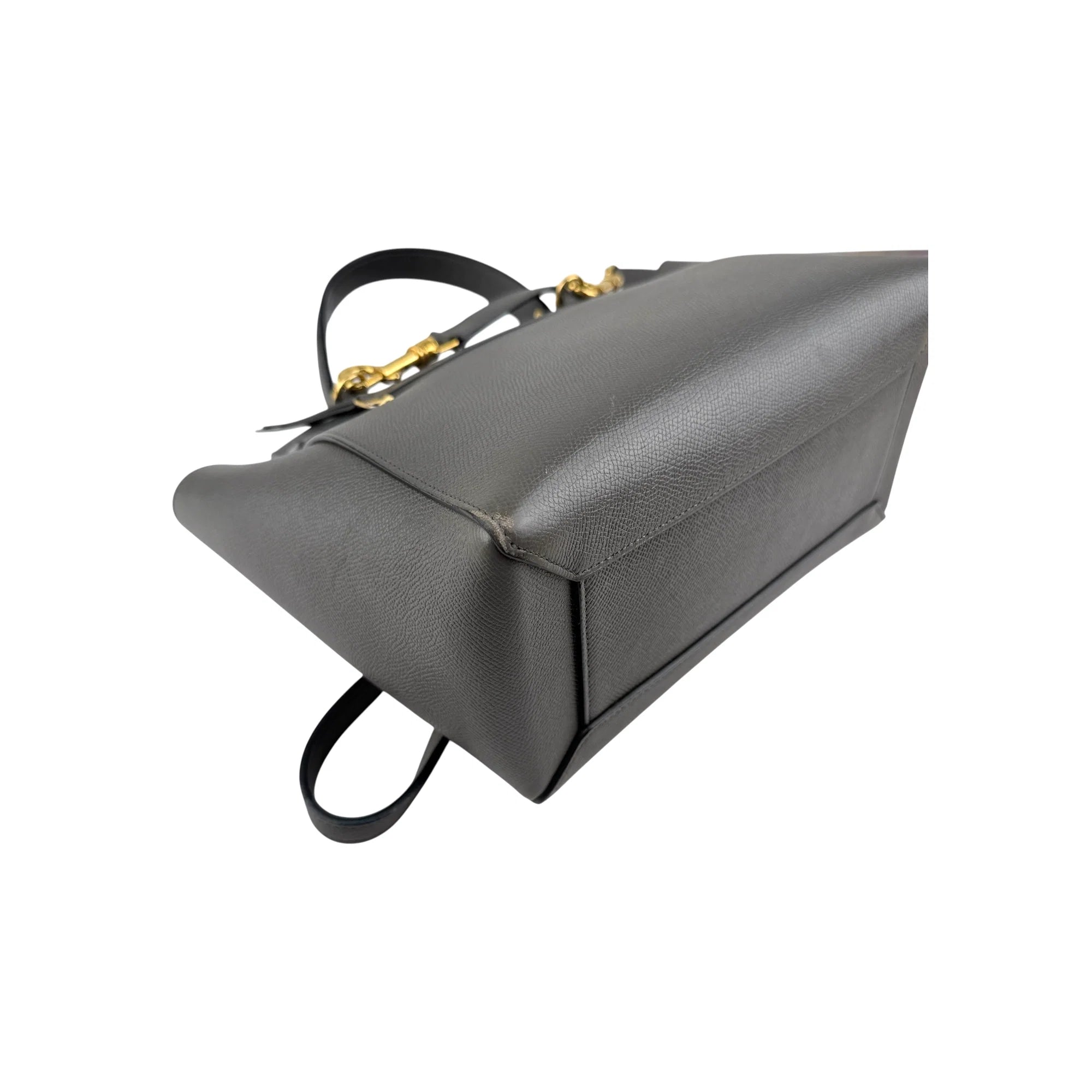 Celine Grey  Grained Calfskin Leather Micro Belt Bag