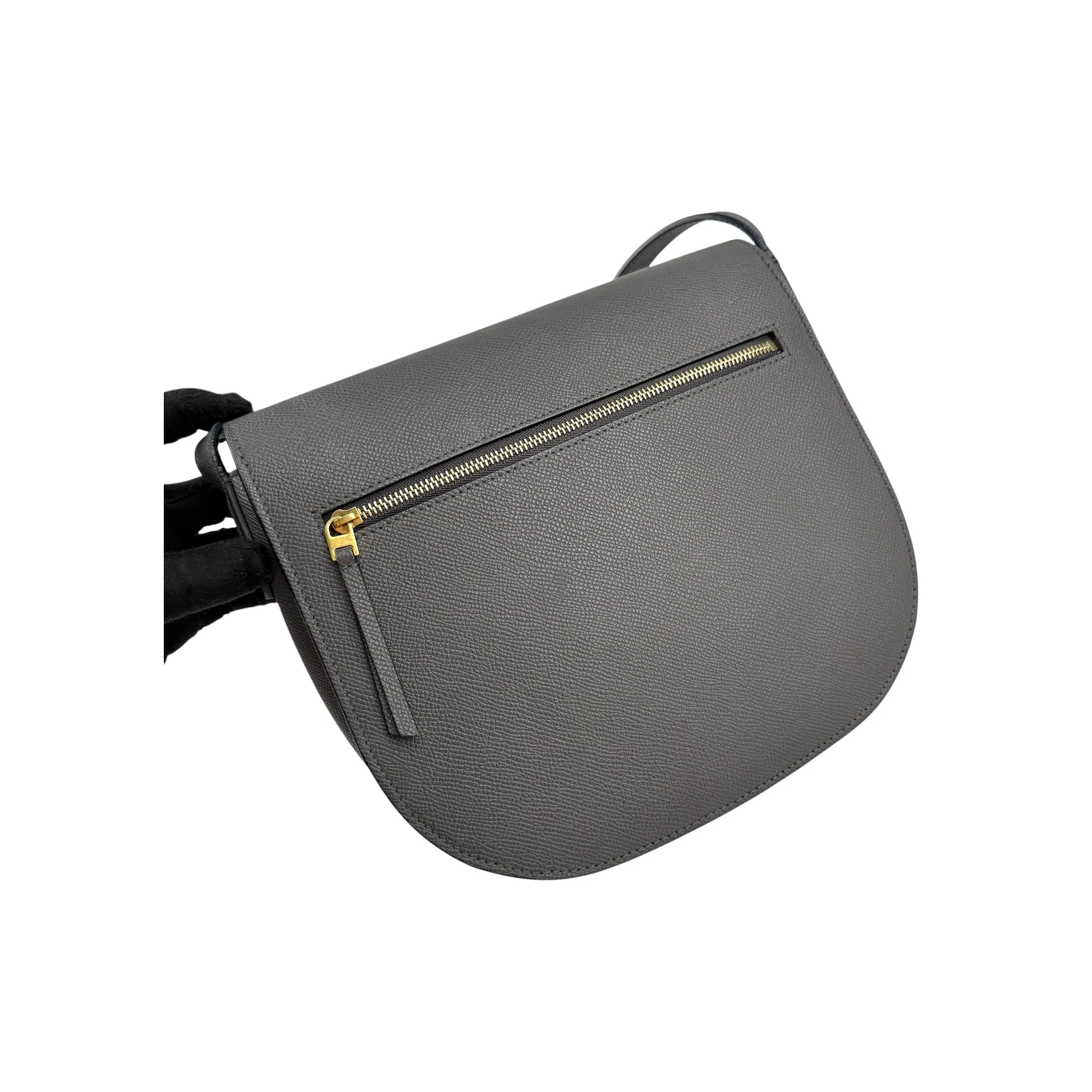 Celine Grey Grained Calfskin Leather Trotteur Bag