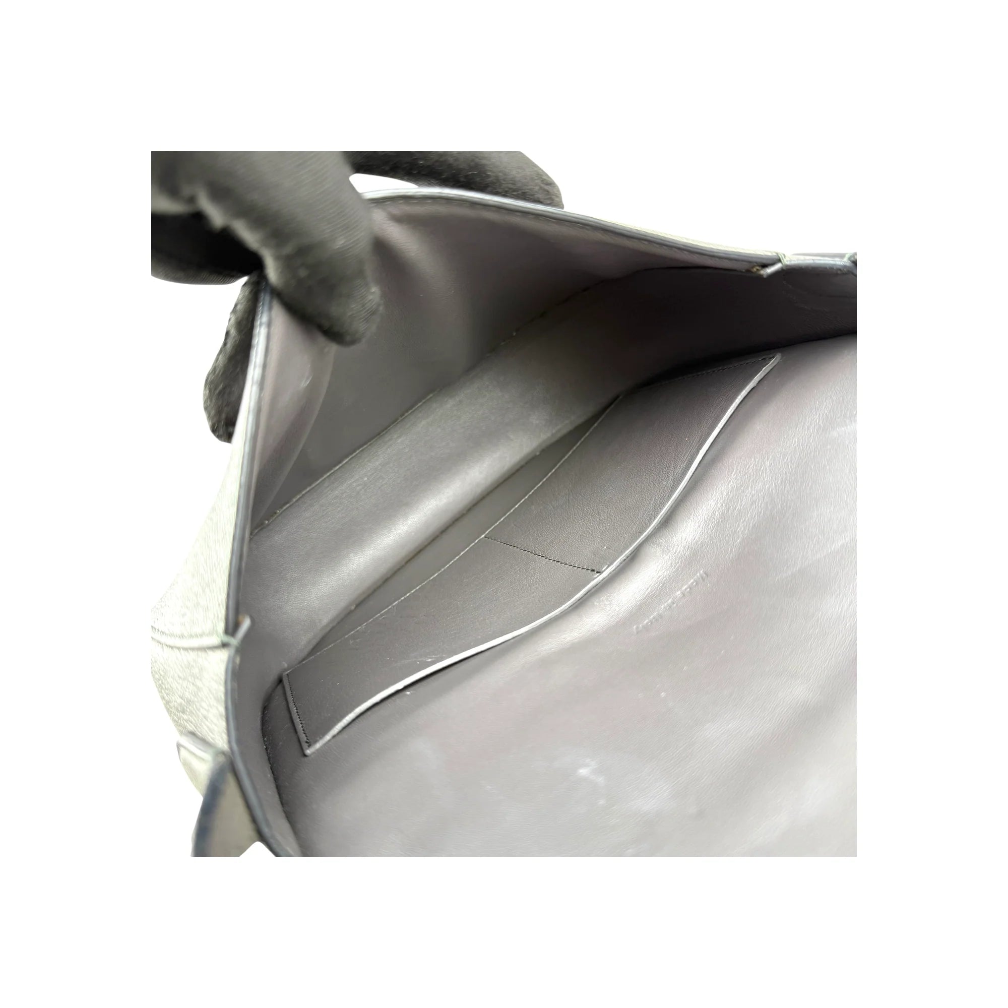 Celine Grey Grained Calfskin Leather Trotteur Bag