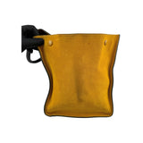 Celine Mustard Tricolor Leather Small Trapeze Bag