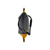 Celine Mustard Tricolor Leather Small Trapeze Bag