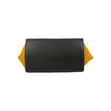 Celine Mustard Tricolor Leather Small Trapeze Bag