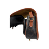 Celine Tan Triomphe Coated Canvas Folco Crossbody Bag