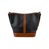 Celine Tan Triomphe Coated Canvas Medium Bucket Bag