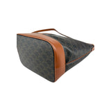 Celine Tan Triomphe Coated Canvas Medium Bucket Bag