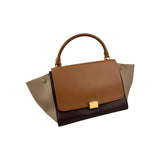 Celine Tri-Color Leather Medium Trapeze Bag