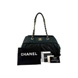 Chanel Chic Quilt Velvet Leather Bowling Bag