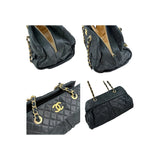 Chanel Chic Quilt Velvet Leather Bowling Bag