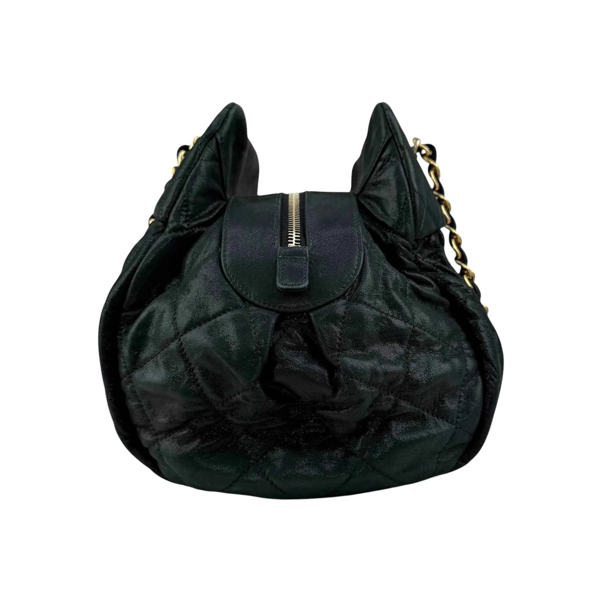 Chanel Chic Quilt Velvet Leather Bowling Bag