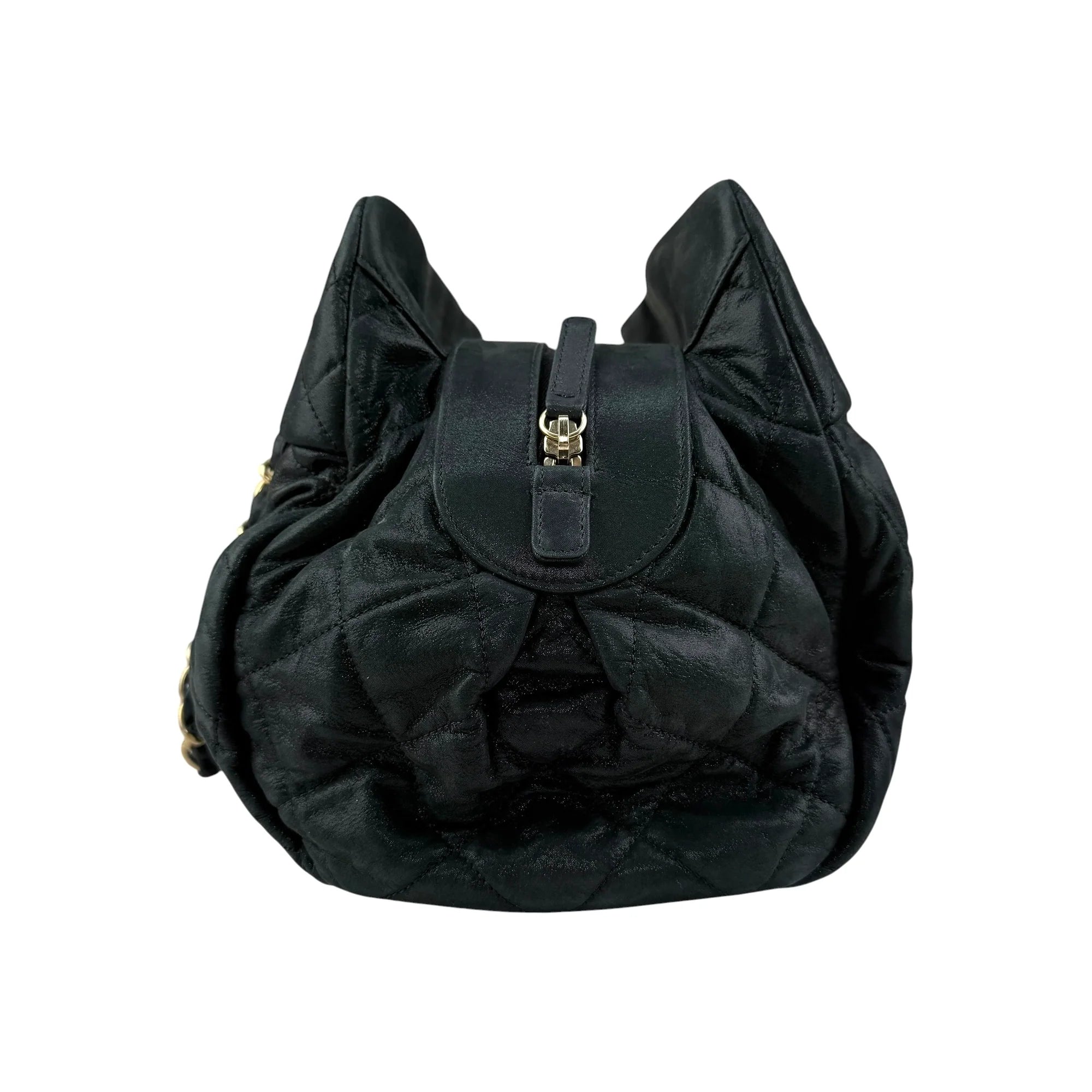 Chanel Chic Quilt Velvet Leather Bowling Bag