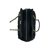 Chanel Chic Quilt Velvet Leather Bowling Bag