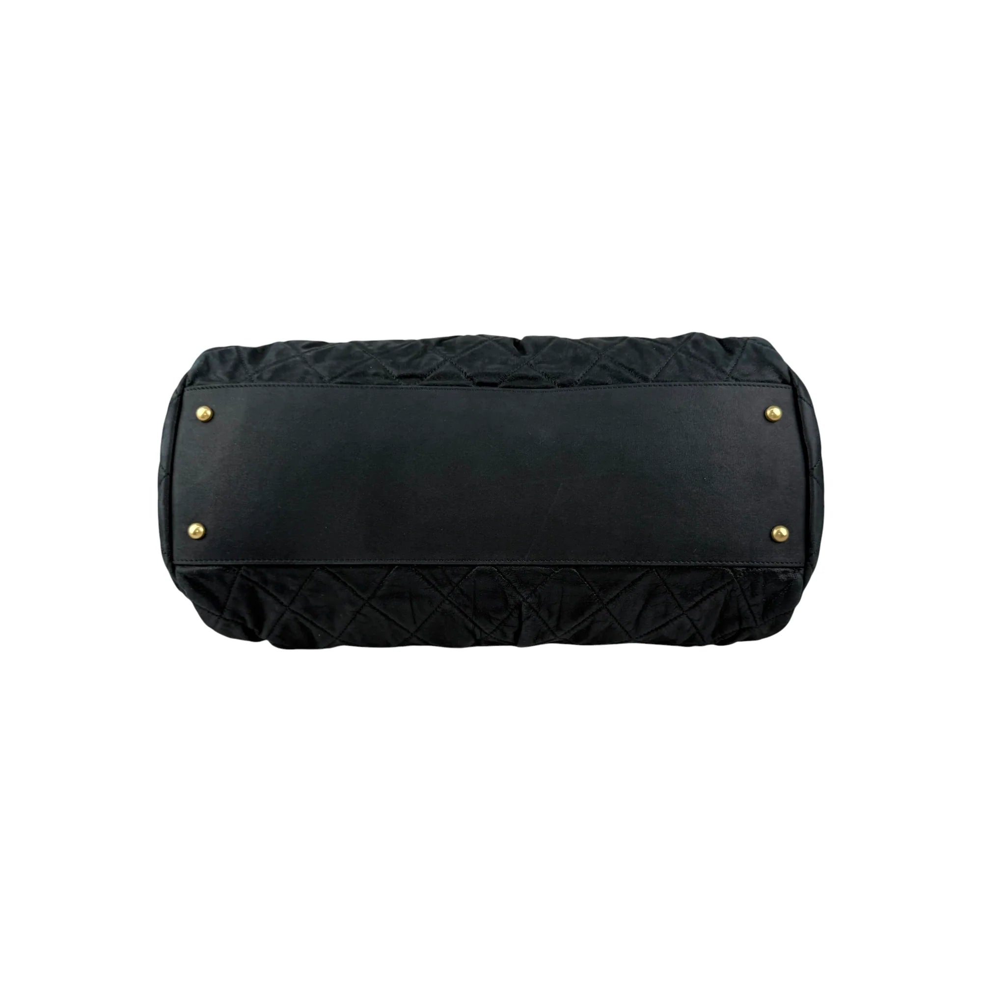 Chanel Chic Quilt Velvet Leather Bowling Bag