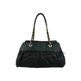 Chanel Chic Quilt Velvet Leather Bowling Bag