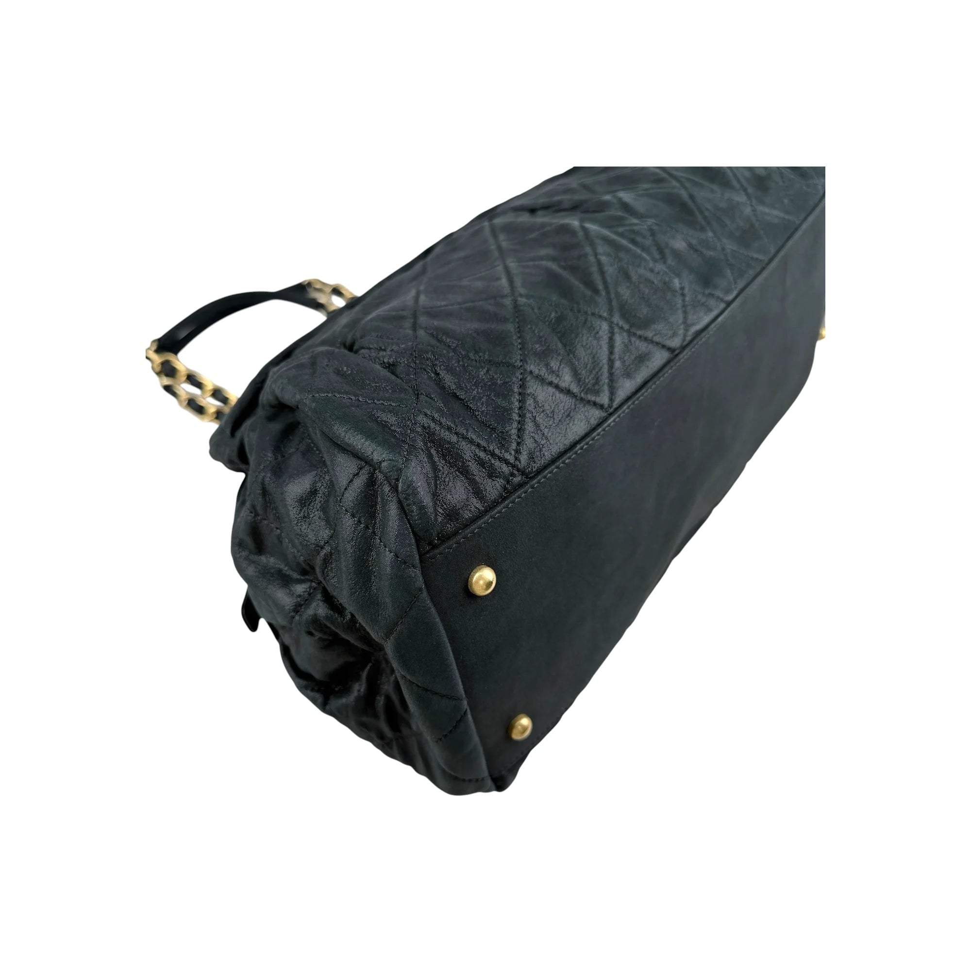Chanel Chic Quilt Velvet Leather Bowling Bag