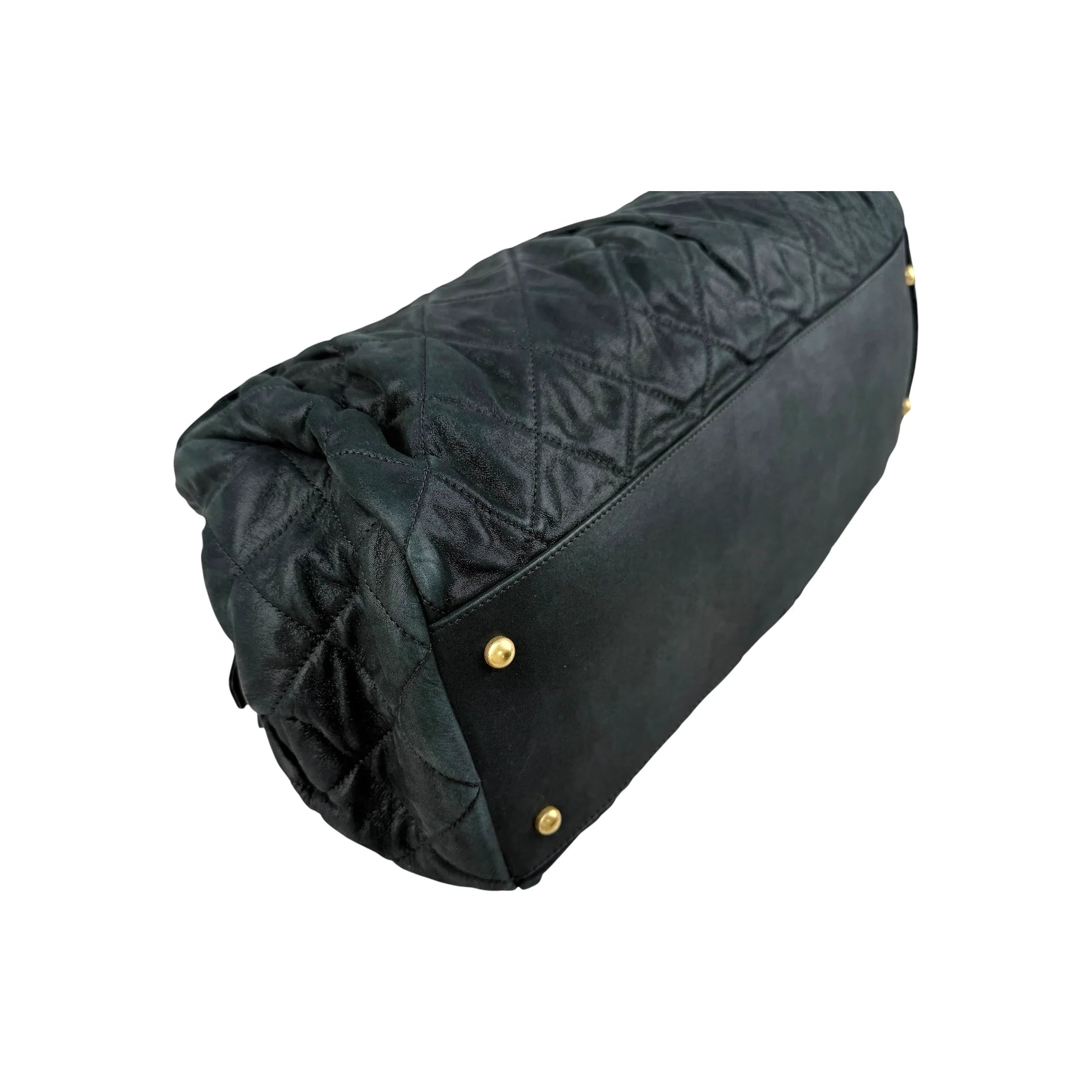 Chanel Chic Quilt Velvet Leather Bowling Bag