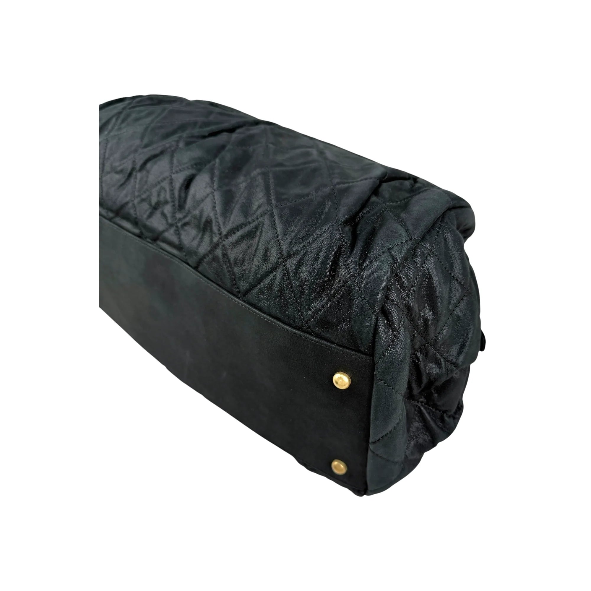 Chanel Chic Quilt Velvet Leather Bowling Bag