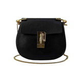 Chloe Black Pebbled Leather Drew Bag
