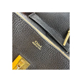 Chloe Black Pebbled Leather Drew Bag