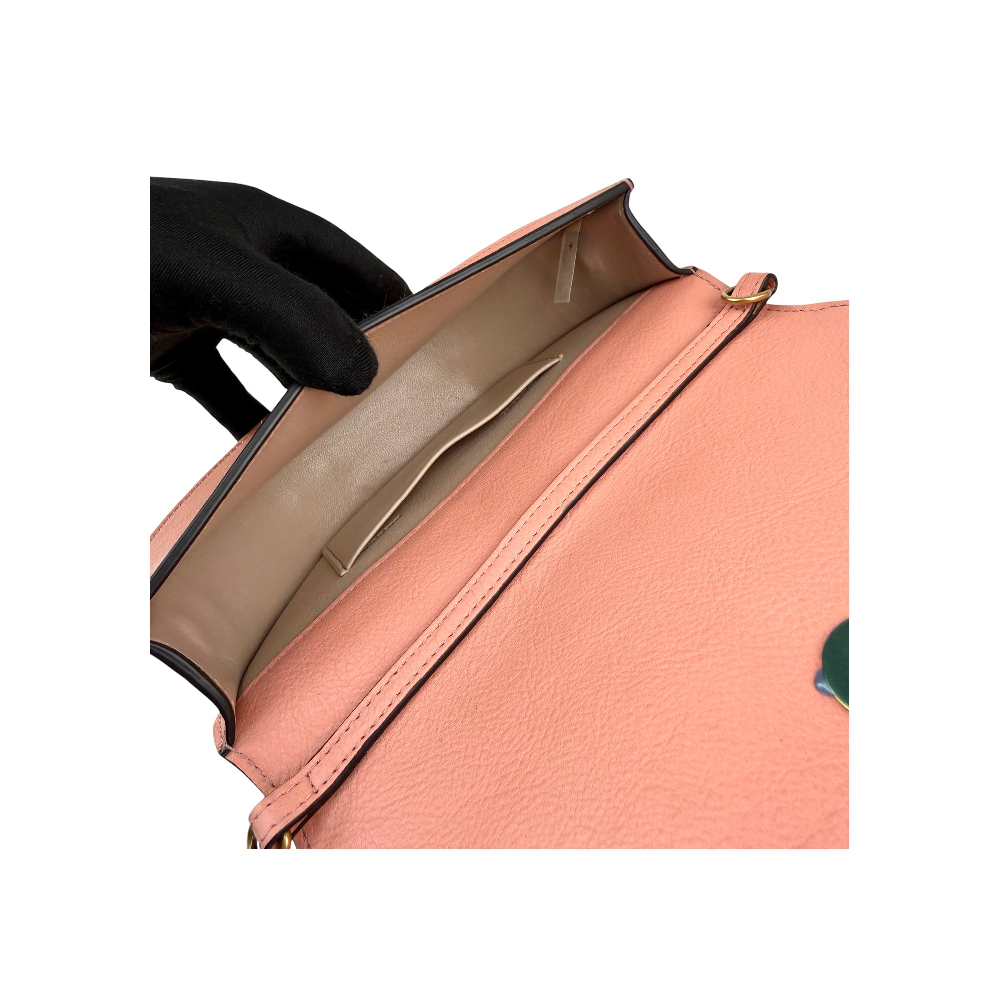 Chloe  Calfskin Nile Bracelet Minaudiere Bag Washed Pink