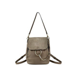 Chloé Grey Leather Faye Backpack Medium