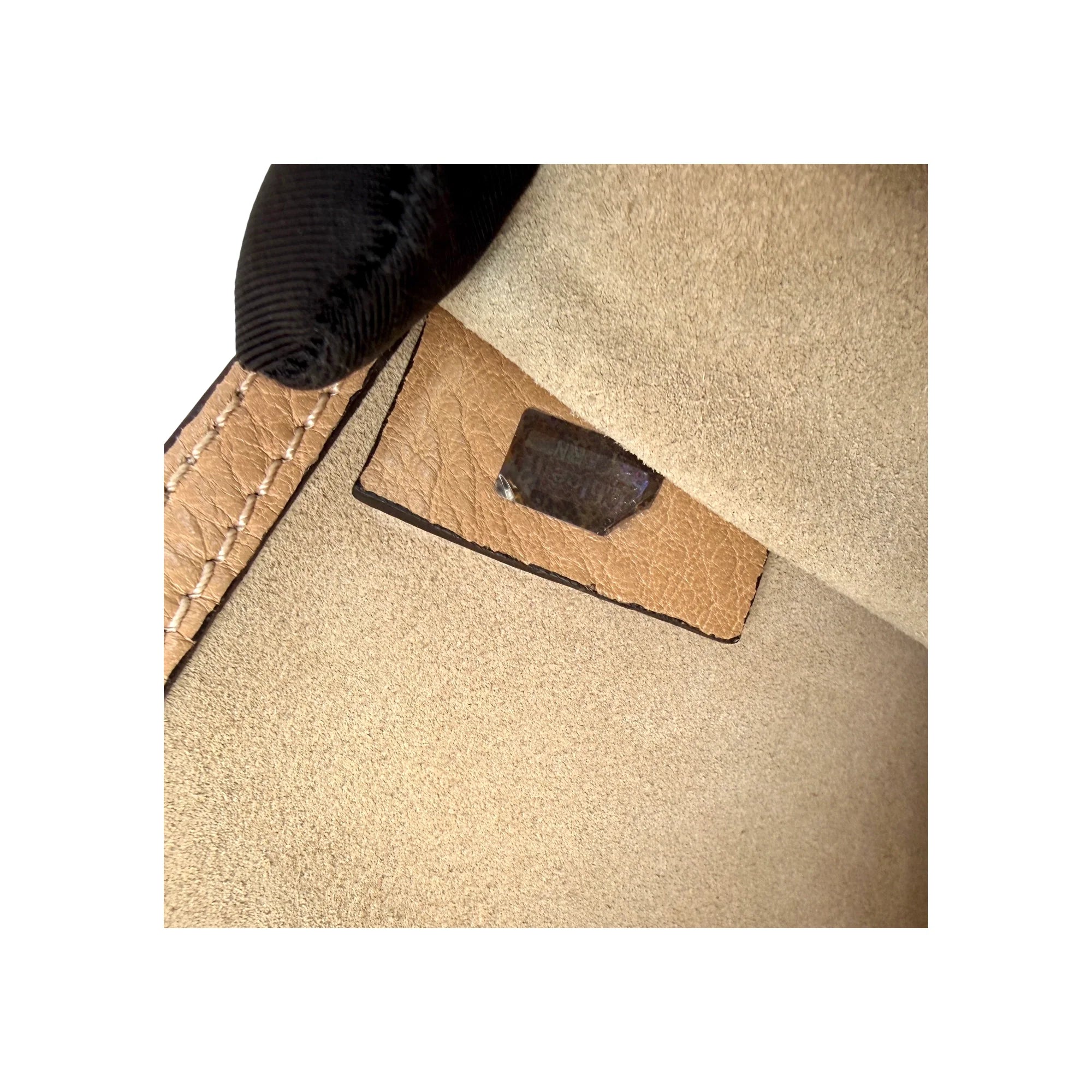 Chloe Motty Camel Leather/Suede Small Nile Bracelet Bag