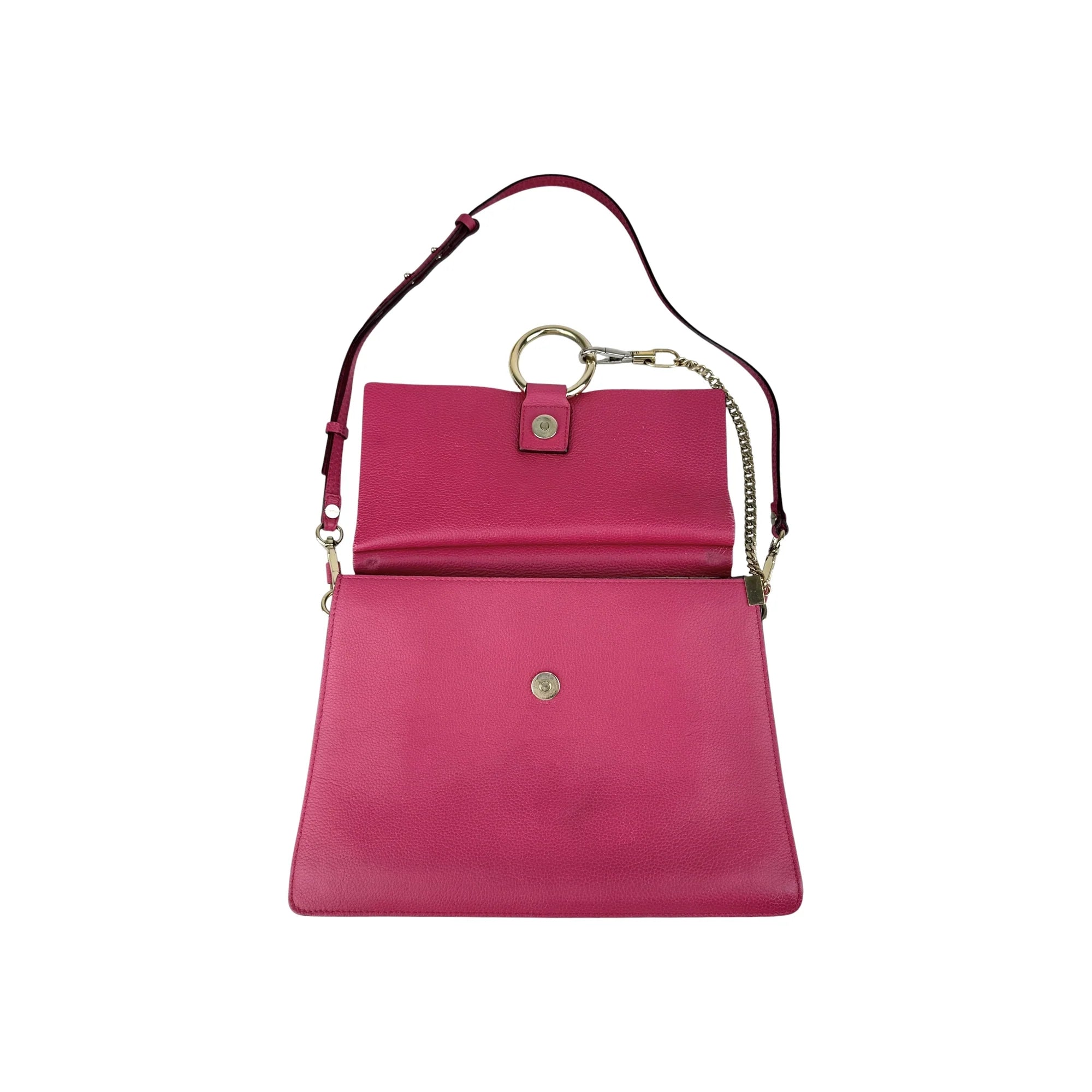 Chloé Pink Leather Faye Shoulder Bag
