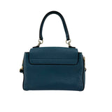chloe leather faye shoulder bag blue back